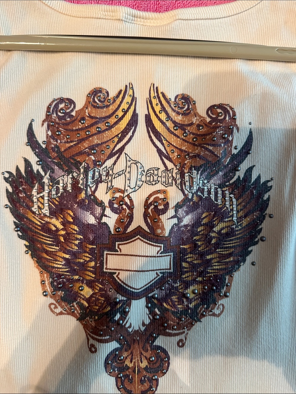 Graphic Winged Tank Top — Purple & Gold Design - Picture 4 of 4